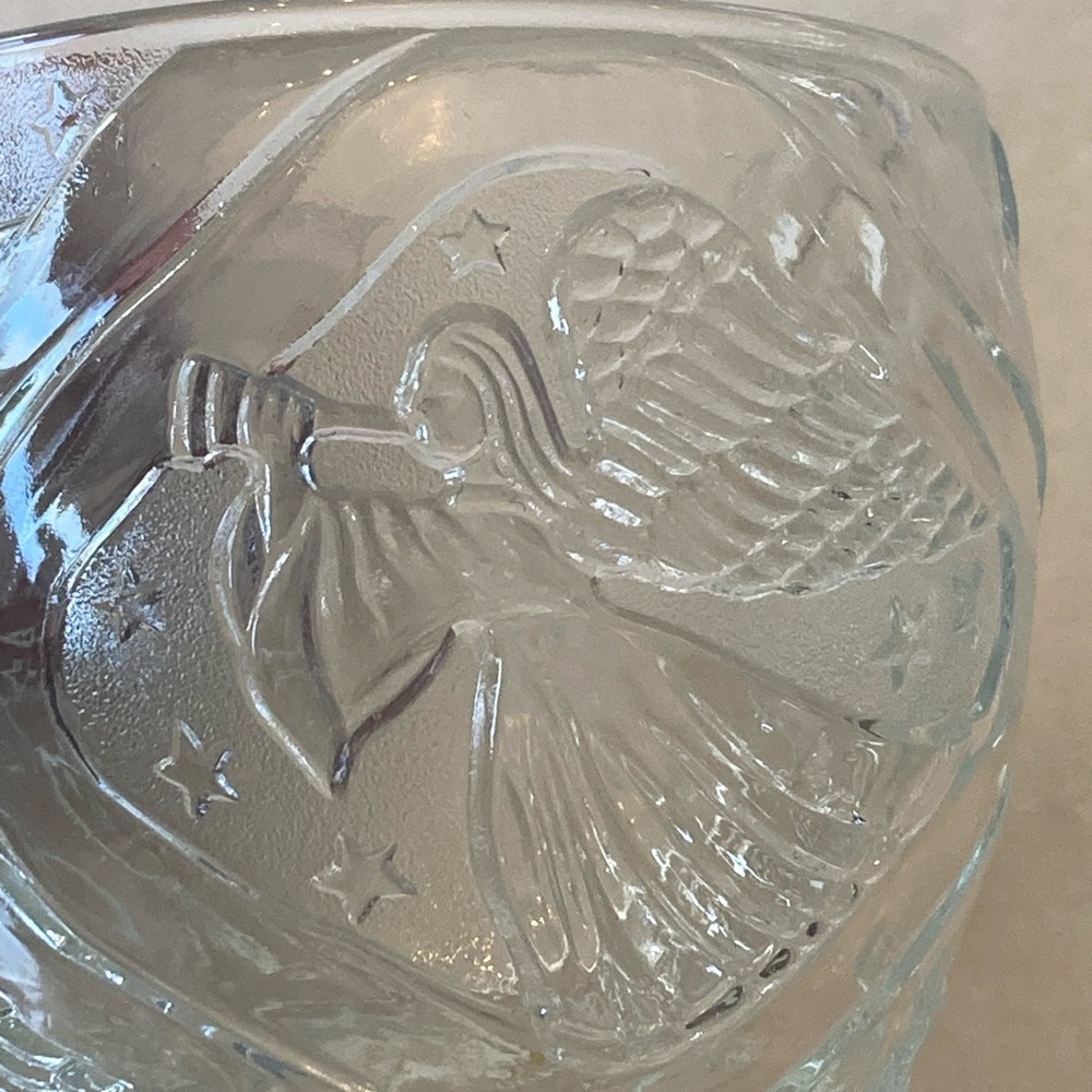 Crystal Clear Angel Glass candle holder
